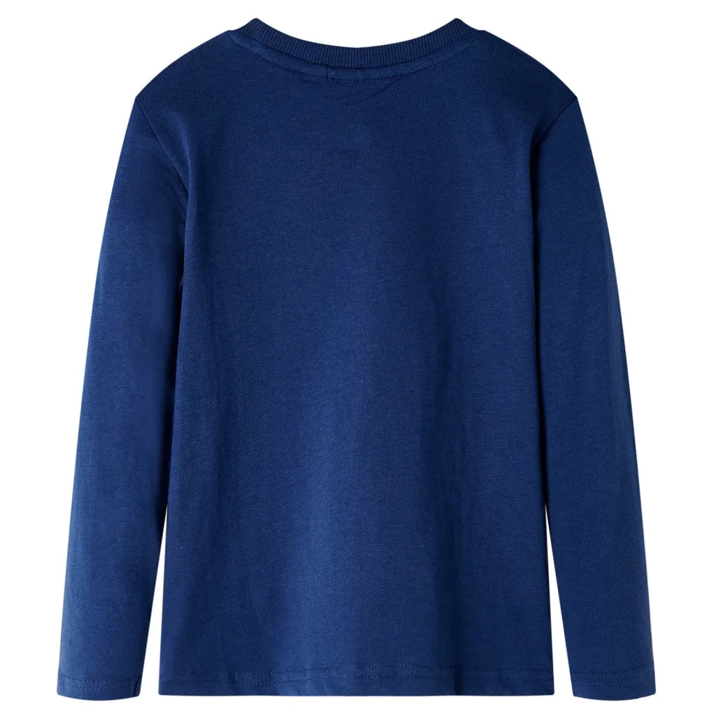 Maglietta da Bambino a Maniche Lunghe Blu Marino 92 13179