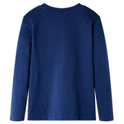Maglietta da Bambino a Maniche Lunghe Blu Marino 92 13179