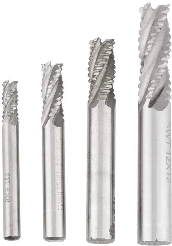 Set di lame HSS per frese - 4 pezzi - Acciaio HSS - Tempera rapida - Alta resistenza - Adatto per macchine per frese - Lunga durata - Lame per frese