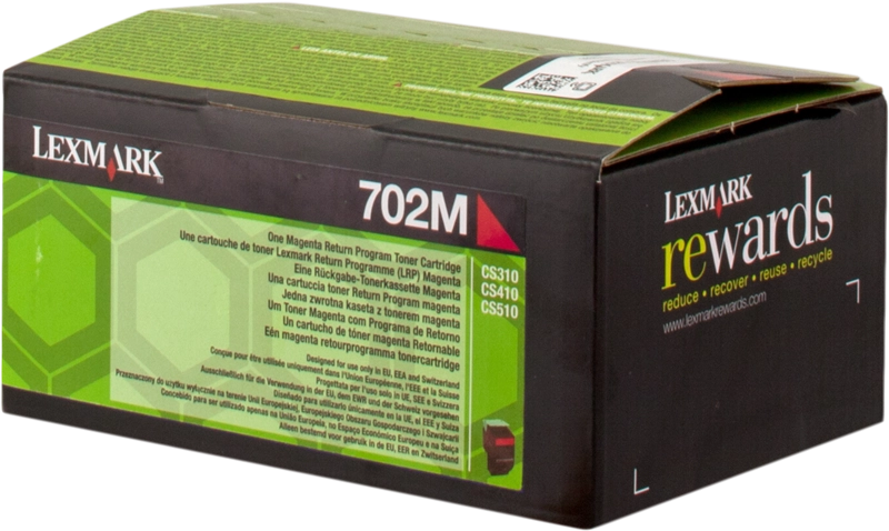 ORIGINAL Lexmark toner magenta 702M 70C20M0 ~1000 Seiten cartuccia di stampa riutilizzabile