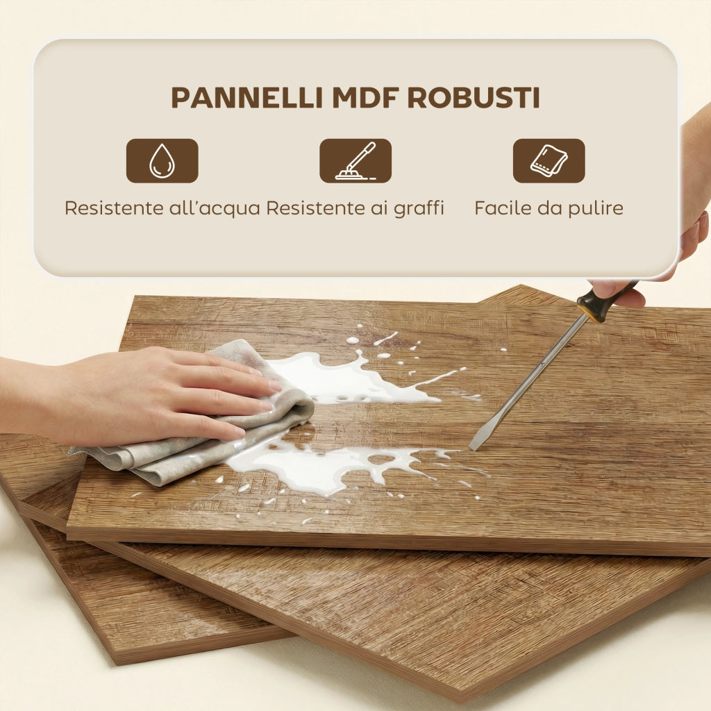 Libreria Scaffale a 5 Livelli a S con 15 Ripiani ¨C Zephmum ¨C Legno Rovere 80x24x200 cm