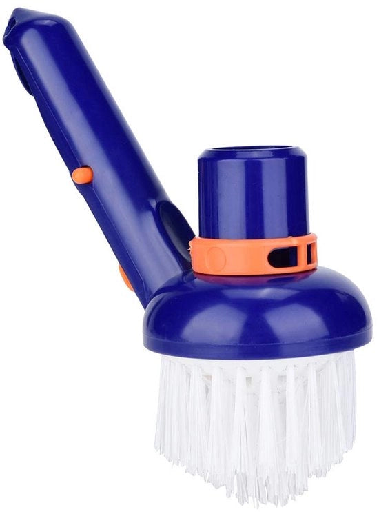 Borsetto per piscina a 45 gradi con setole in nylon - peso 112 g - per piscine, bagni termali e vasche idromassaggi - materiale policarbonato - setole in nylon.