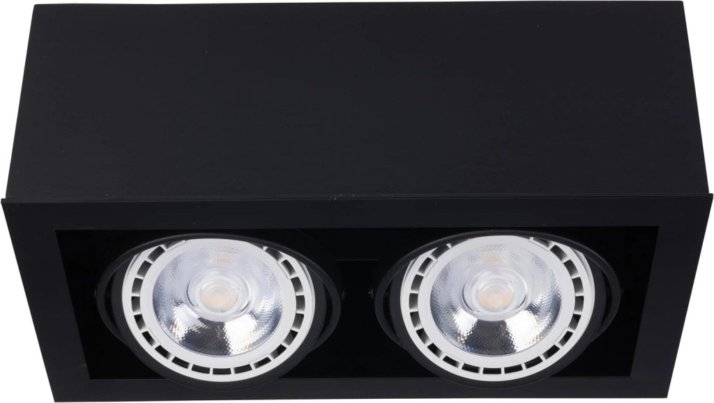 Plafoniera Nowodvorski BOX nera legno/metallo 2xES111