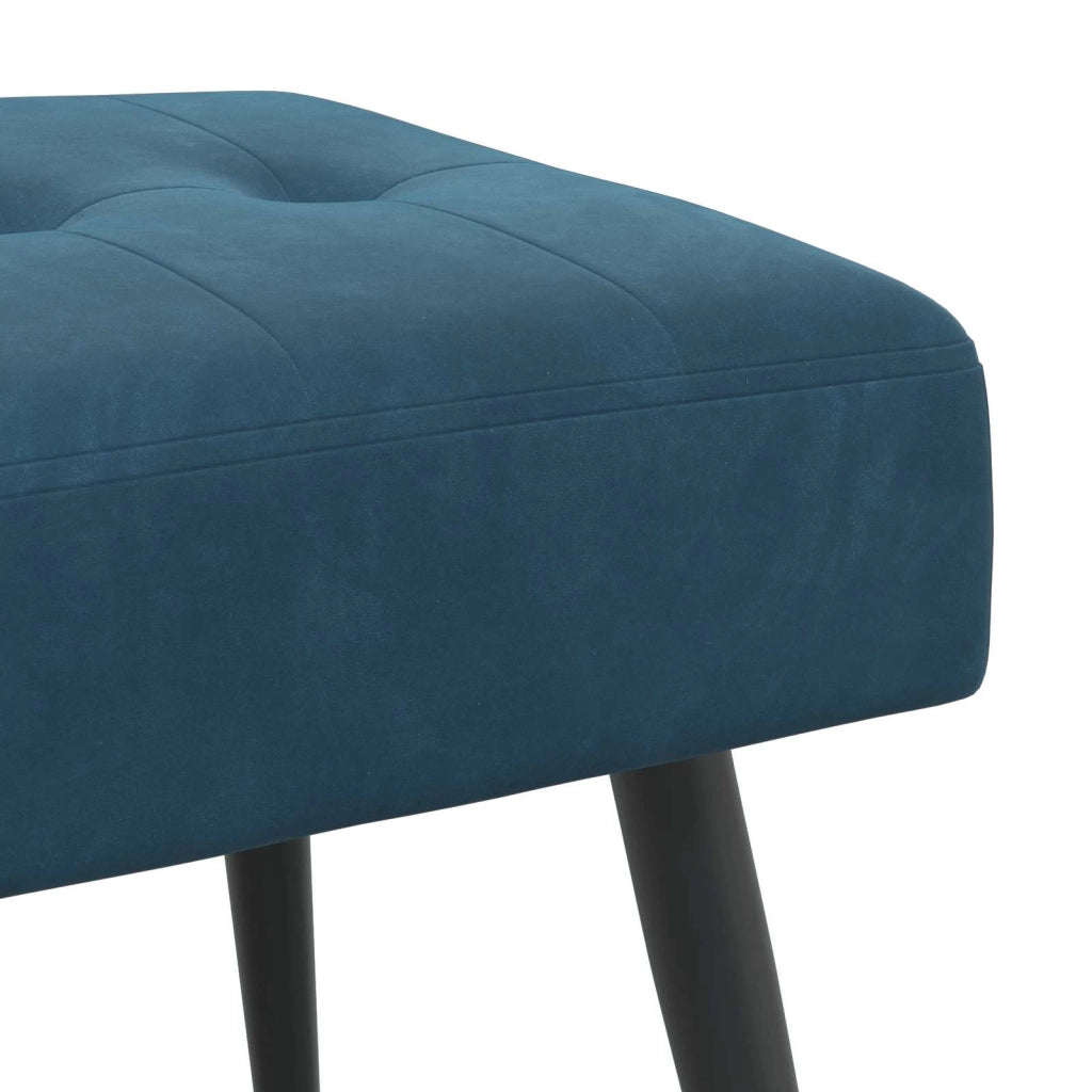 Panchina con bottoni imbottiti Blu 80 x 40 x 46 cm Velluto 42038524