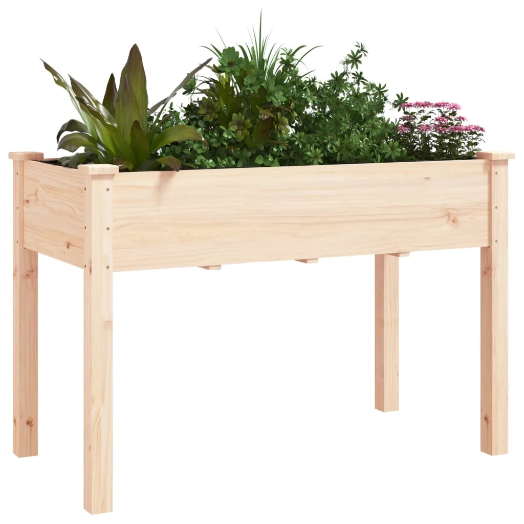 Fioriera | Cassetta per fiori | Vaso con Fodera 118x59x76 cm Legno Massello di Abete