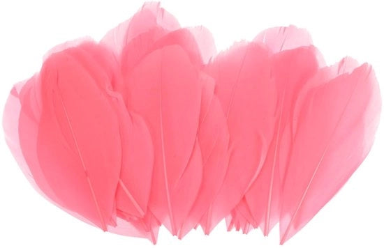 Set di 50 piume per artigianato, tramonto rosso 3,57 - 3,15 pollici piume di anatra naturali soffici per decorazioni di tavola/borse da sogno, artigianato a casa decorazioni