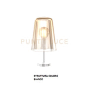 LUMETTO BIANCO 1 LUCE AMBRA 1164BI-PT-AM
