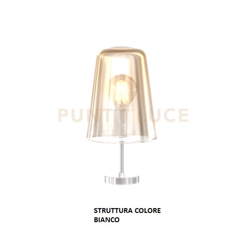 LUMETTO BIANCO 1 LUCE AMBRA 1164BI-PT-AM