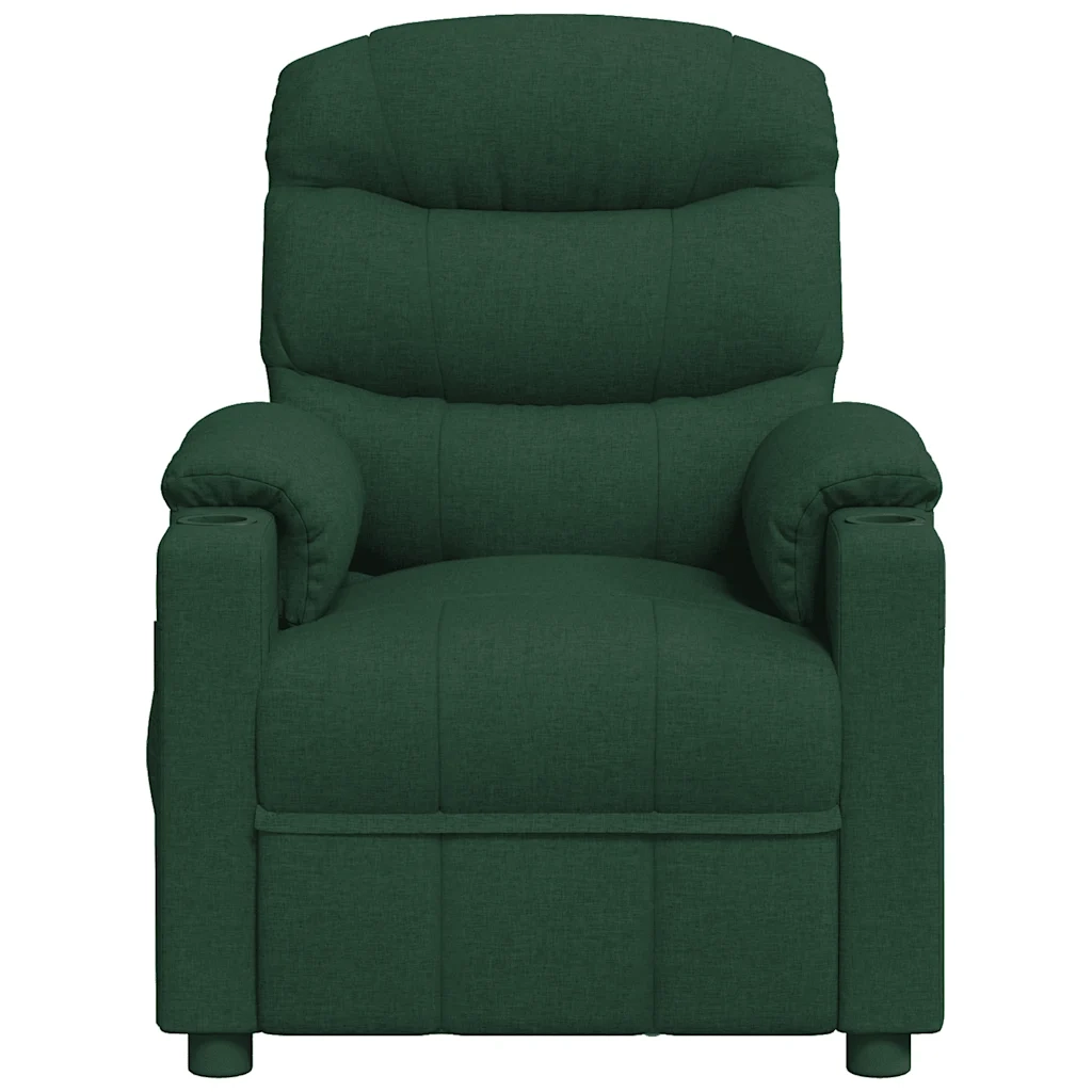 Poltrona Elettrica Reclinabile Verde Scuro in Tessuto