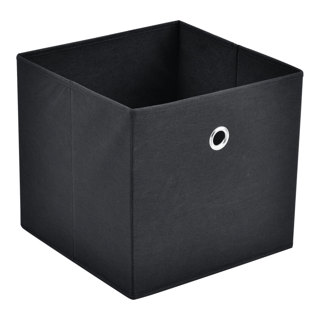 Set di 10 scatole portaoggetti in tessuto non tessuto 28 x 30 x 30 cm nero 03_0006547