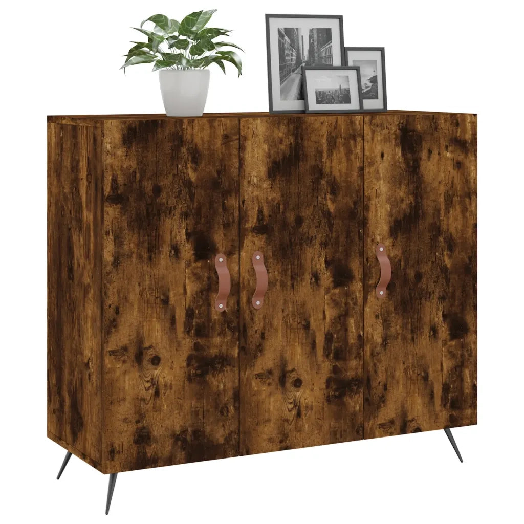 Credenza Rovere Fumo 90x34x80 cm in Legno Multistratocod mxl 105314