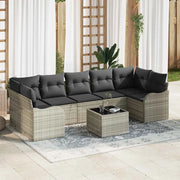 Set Divano da Giardino Grigio chiaro 55 x 55 x 37 cm polyrattan 3345622