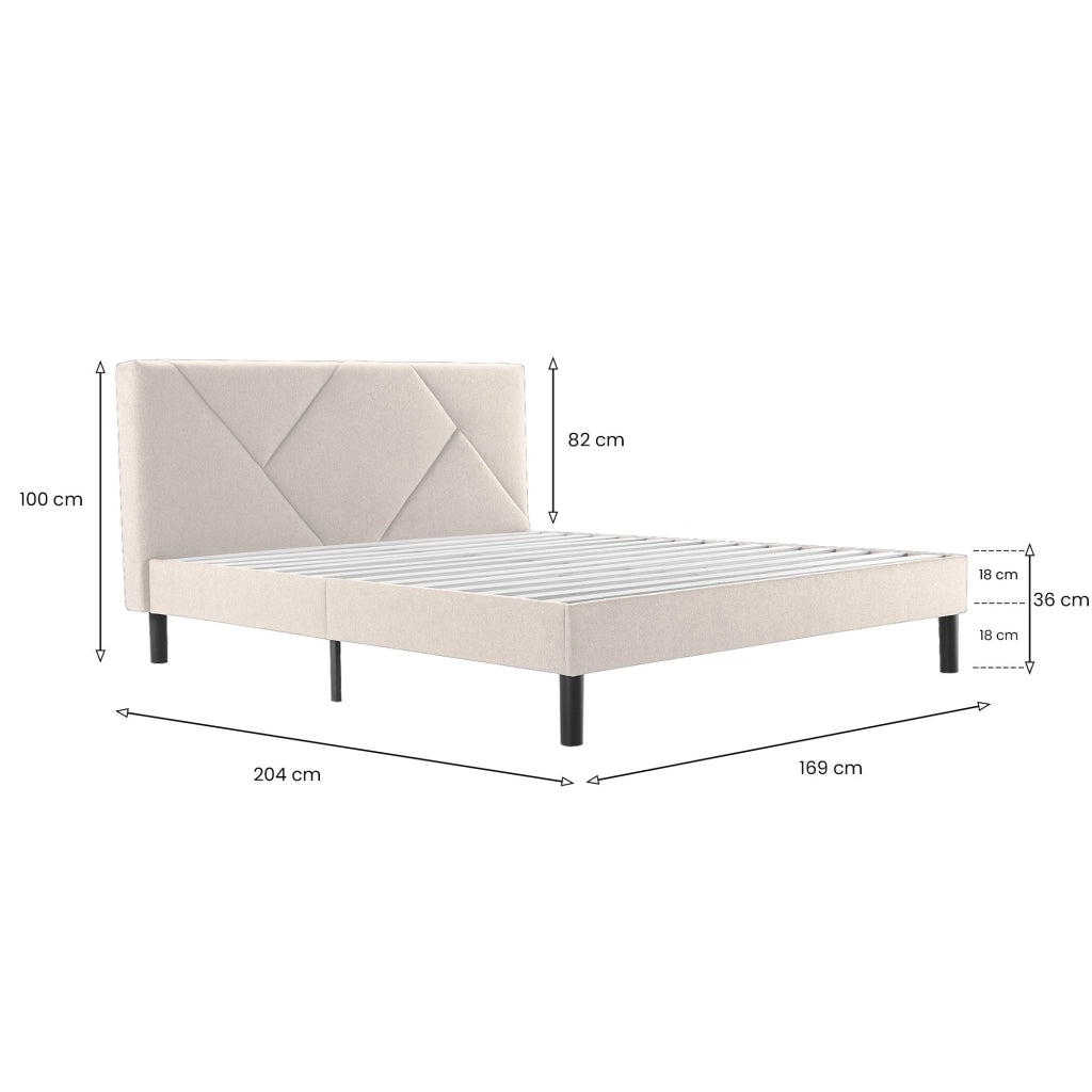 Hypnos, Letto Matrimoniale Dimensione Materasso 160x200 cm, Beige