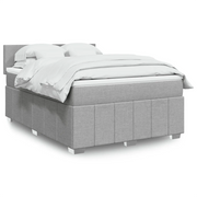 Giroletto a Molle con Materasso Grigio Chiaro 140x200cm Tessuto