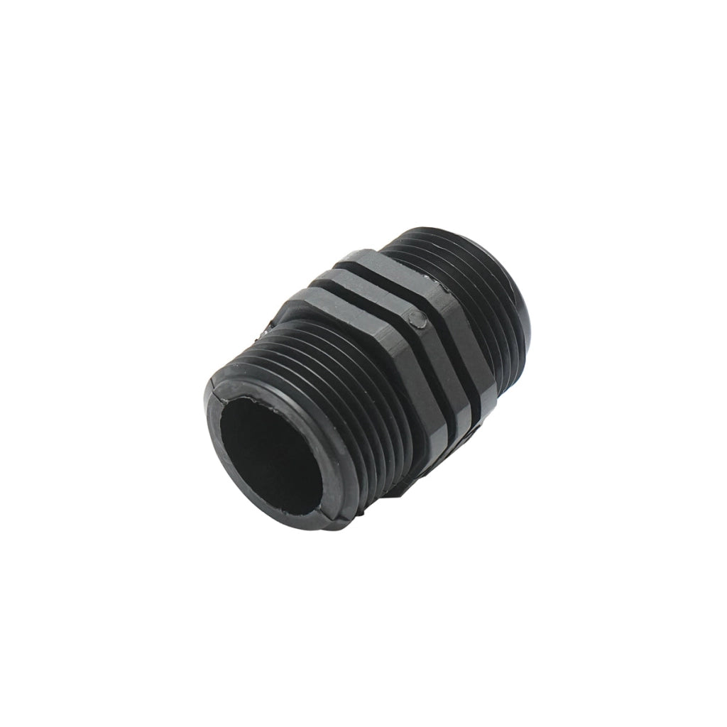Raccordo maschio filettato uguale D1x1 pollici PN16 bar per sistemi di irrigazione.