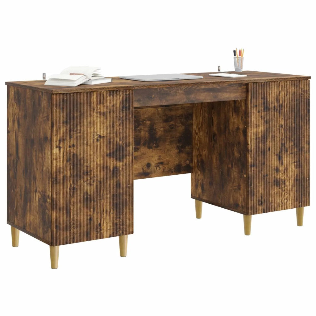 Scrivania Rovere Fumo 142,5 x 50 x 75 cm Legno ingegnerizzato 3414599