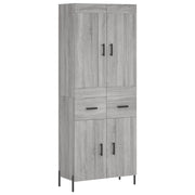 Credenza | Madia | Buffet da pranzo | Armadio da pranzo Grigio Sonoma 69,5x34x180 cm in Legno Multistrato