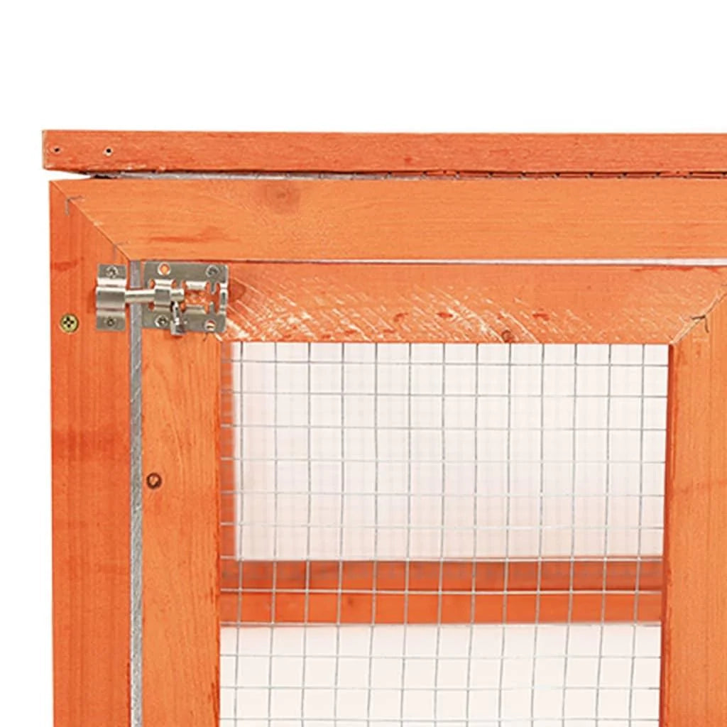 Conigliera/gabbia per piccoli animali 183 x 90 x 46,5 cm legno massello di abete 02_0000581