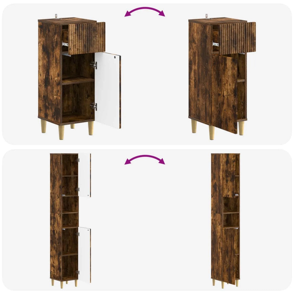 Set di armadietti da bagno in 3 pezzi ARNHEM 3417851