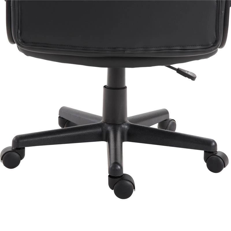 SEDIA UFFICIO ERGONOMICA IMBOTTITA GIREVOLE CON ROTELLE NERO
