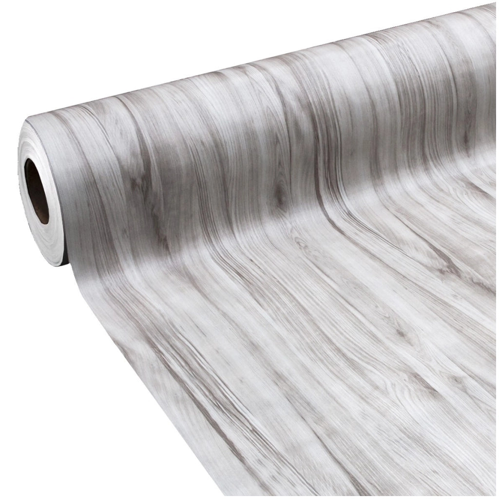Pavimento PVC 140x650 Cm Rivestimento Rotolo Vinile 30 Misure Legno Parquet Venato Grigio Dis B