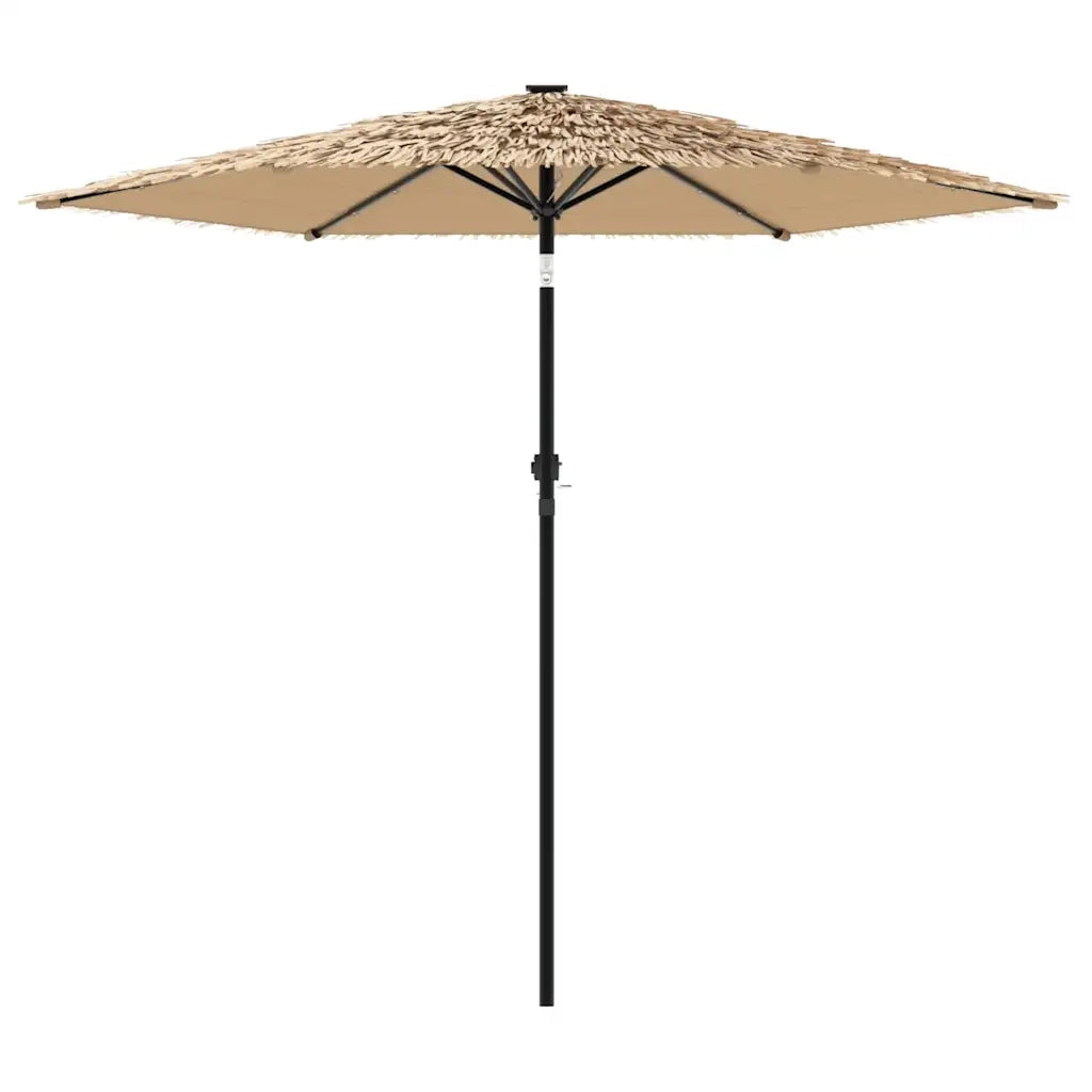 Ombrello | Parasolne Giardino LED e Palo in Acciaio Marrone 223x223x213cm