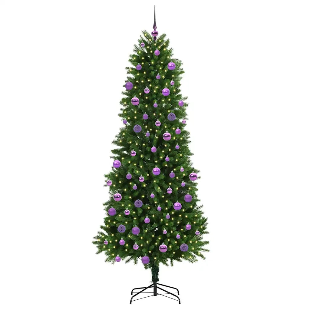 Albero di Natale | Decorazioni natalizie con 300 LED con supporto Verde 240 cm PE