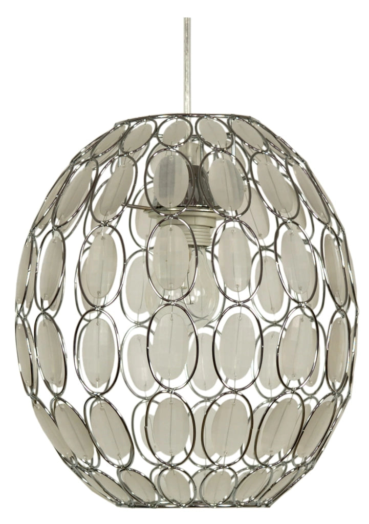 Lampada a sospensione Candellux Selma Ø25 cristallo cromo
