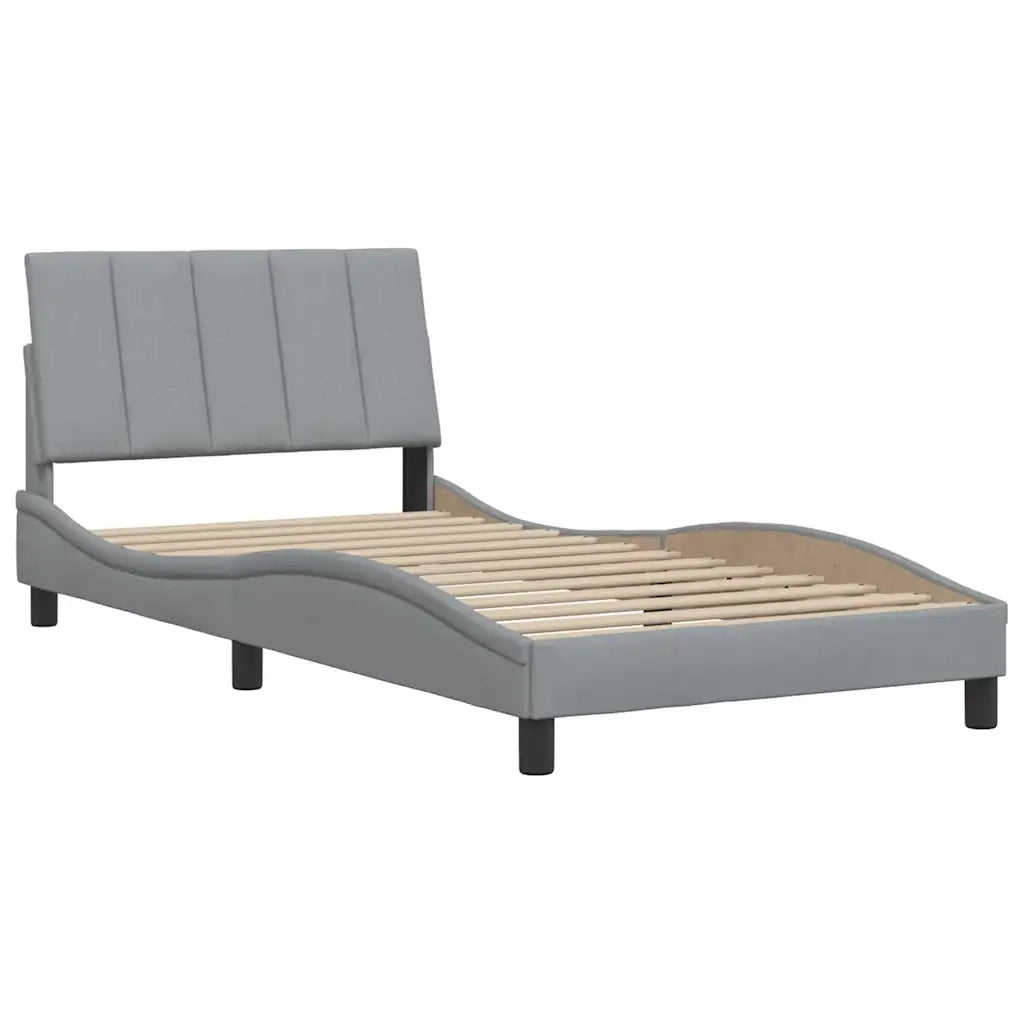 Giroletto senza Materasso Grigio Chiaro 100x200 cm Tessuto
