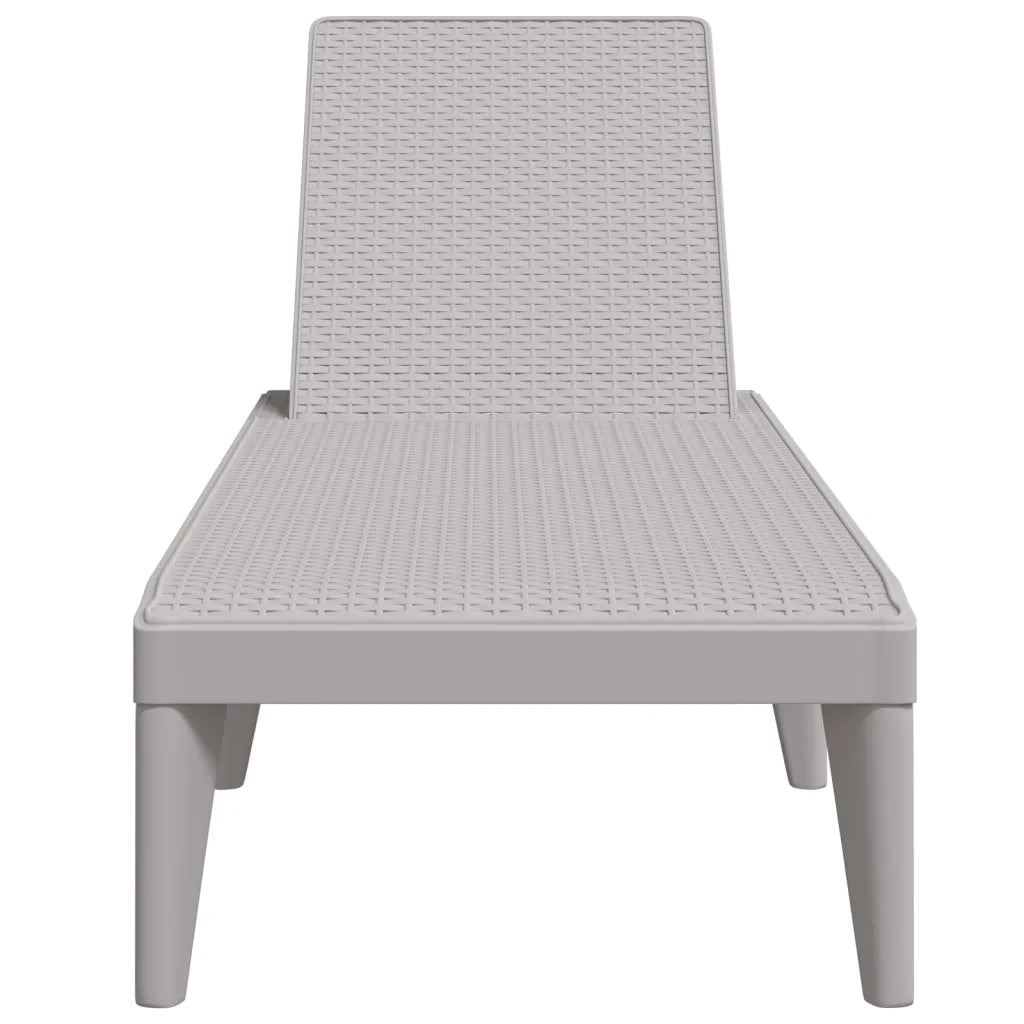 Lettino Grigio 186x60x29 cm in PP 364218