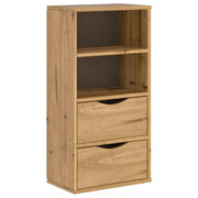 Mobiletto laterale vintage con 2 cassetti e 2 ripiani 40 x 24 x 79 cm in legno massello di pino 02_0058040
