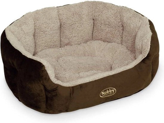 Letto per cani Comfort ovaale marrone - 55 cm - 50 cm - 21 cm