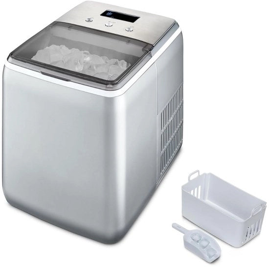 Macchina per cubetti di ghiaccio - Cubettatrice per ghiaccio - Spatola per ghiaccio - Portatile - In acciaio inossidabile - Ghiaccio - Periodo caldo - Bevande fredde - Ristorazione - Estate - Cubetti di ghiaccio - Strumento per formare cubetti di ghiaccio