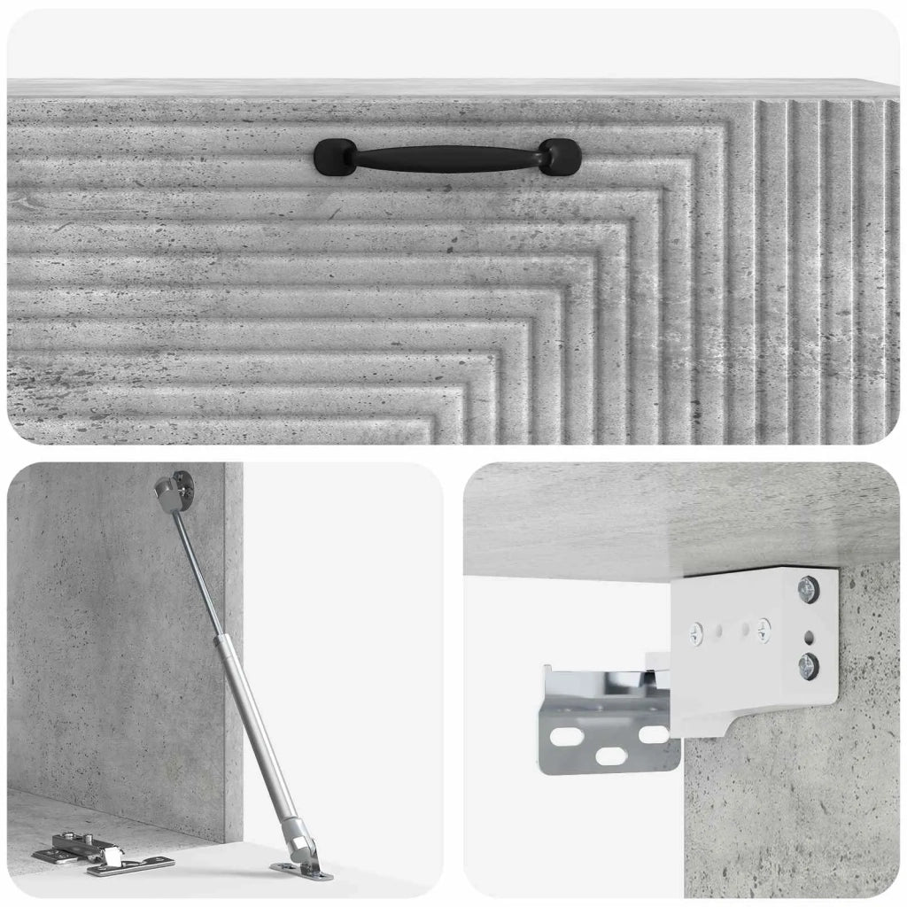 Mobile Porta TV da Muro Grigio Cemento 98 x 31 x 30 cm 898728