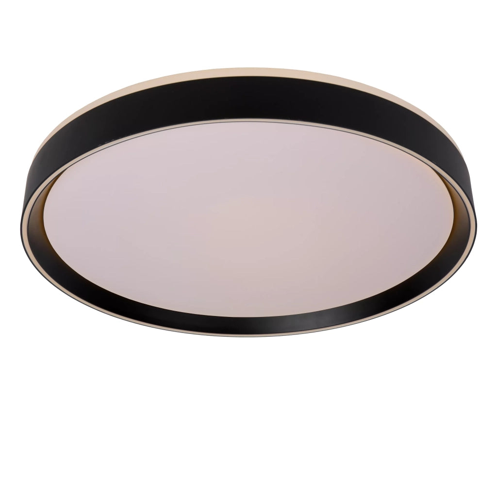 Plafoniera LED Lucide Nuria 50 cm 36W nera tonda dimmerabile