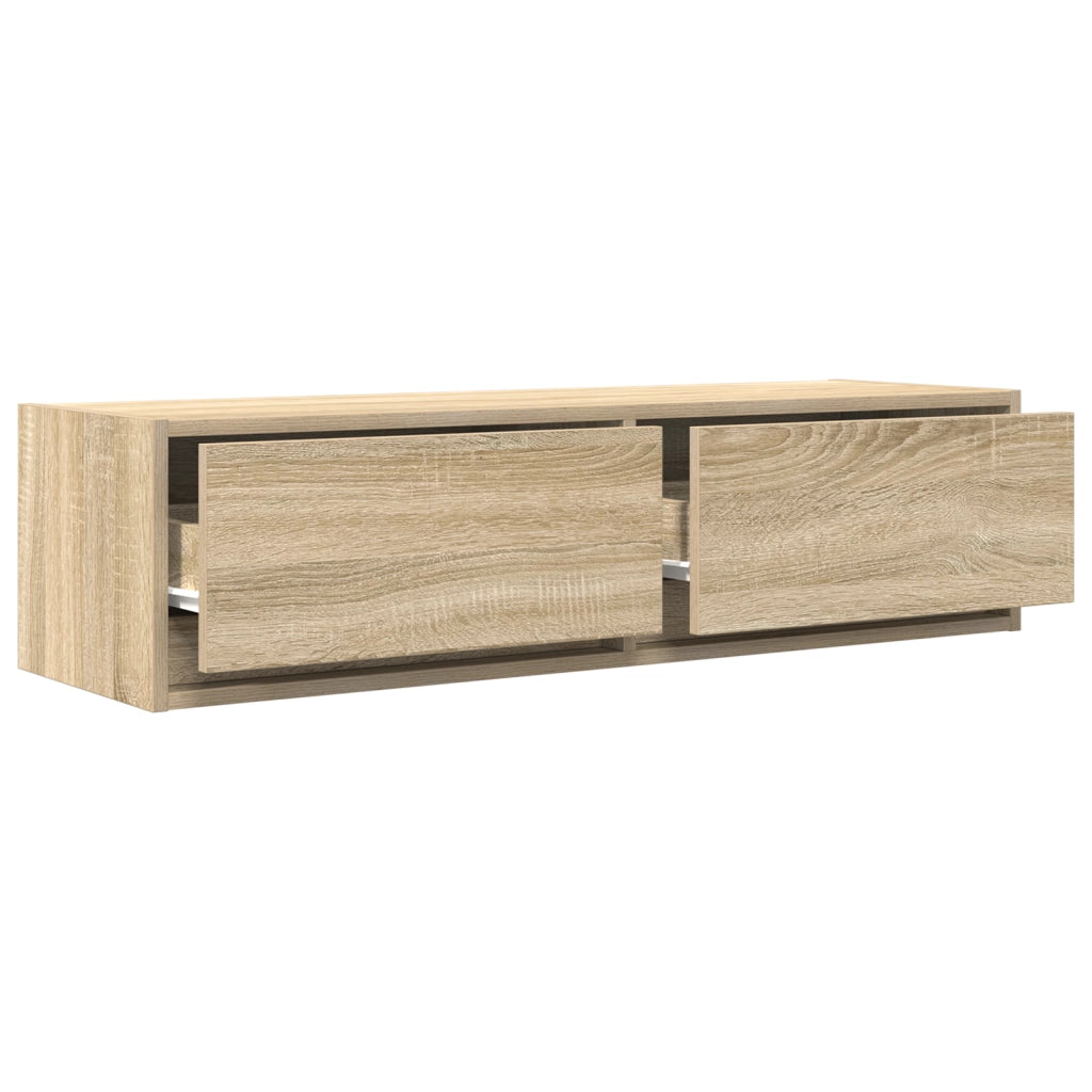 Mobile TV  in Rovere Sonoma 100x31x25,5 cm in Legno ingegnerizzato