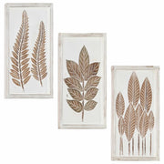 Decorazione artistica 3 pcs Marrone e bianco 40 x 40 x 1,5 cm