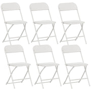 Set di 6 Sedie Pieghevoli ¨C zephmum ¨C Struttura in Metallo Colore Bianco