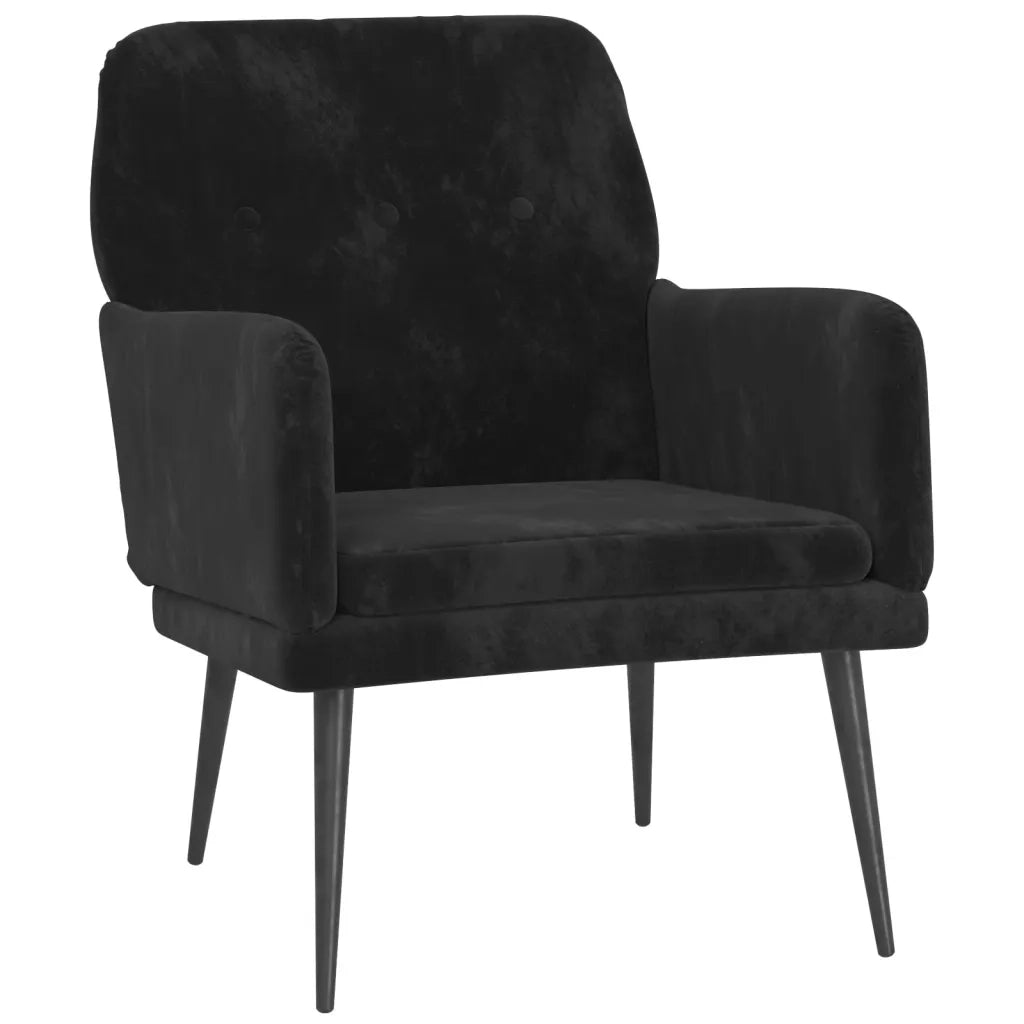 Poltrona Nera 62x79x79 cm Vellutocod mxl 118562