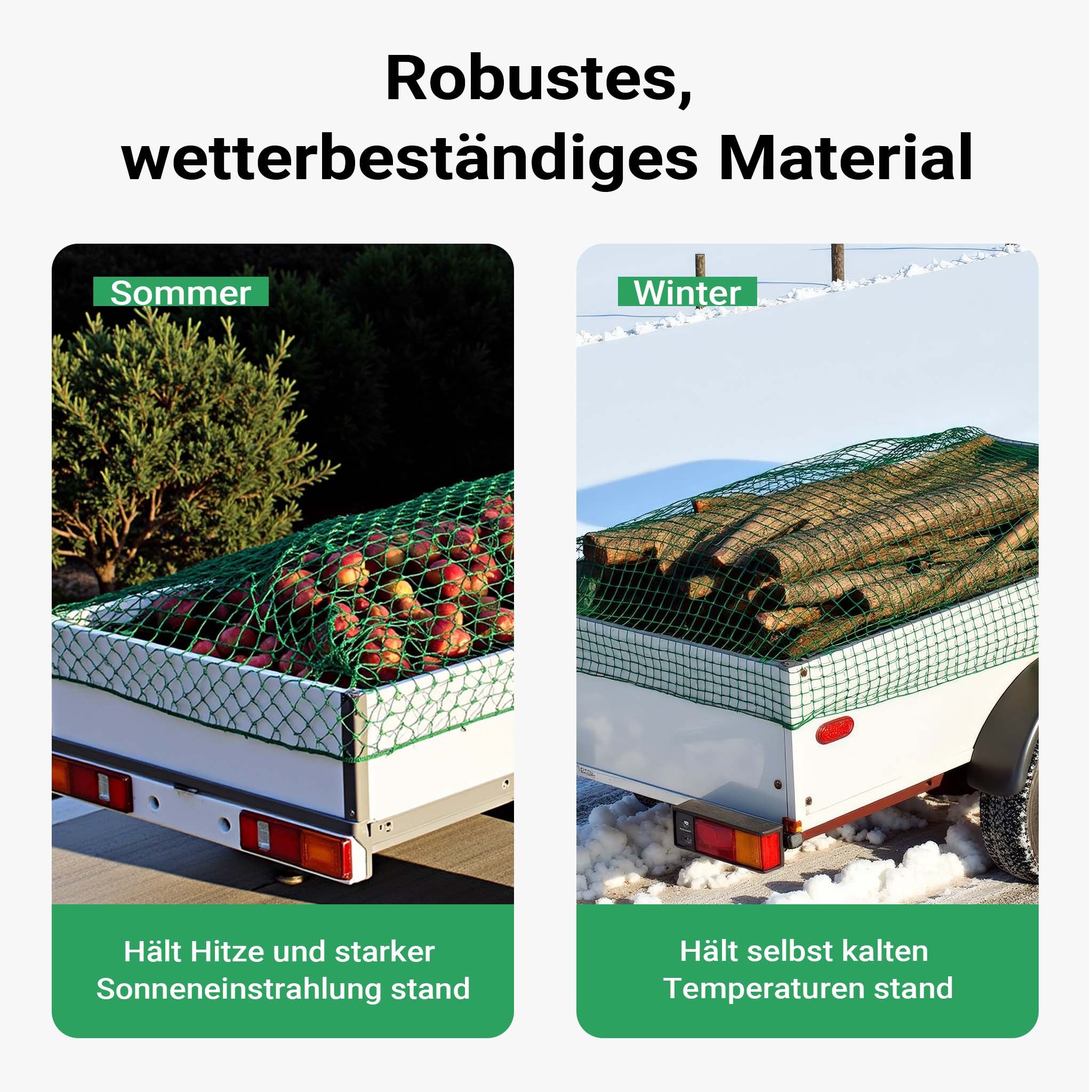 Rete ferma carico per trasporto su rimorchio 5 x 3 m maglie 45x45 mm Rete di sicurezza