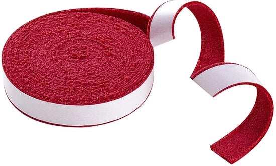 Pannello di presa per racchetta da tennis - Banda antiscivolo per mani - Rosso - Pannelli assorbenti per overgrip - Adatto per badminton tennis squash - 10 pezzi