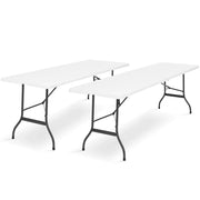 IDMarket - Set di 2 tavoli pieghevoli portatili da 180 CM per campeggio o ricevimento