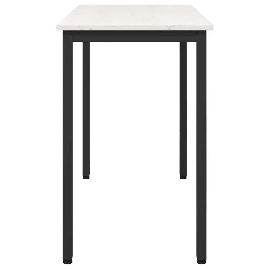 tavolo Bianco 100 x 50 x 77 cm Legno ingegnerizzato e acciaio CFW9425860