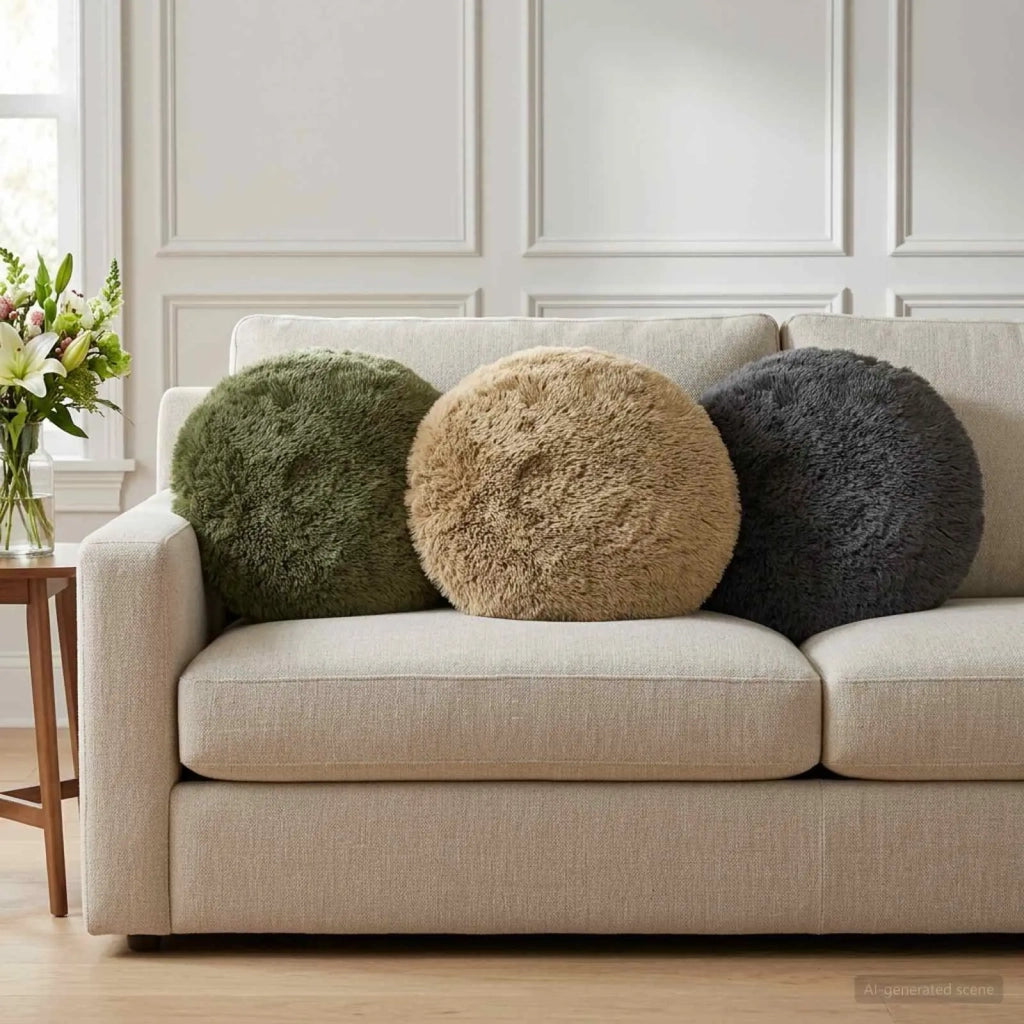 Cuscino con cuscino HEERLEN 6 pz Grigio Chiaro Fleece PV 929230