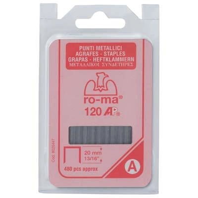 PUNTO AP X FISSATRICE SELF RO-MA - AP 120 ZINCATO CF=PZ 480 MM 10,05X20- 3 confezioni