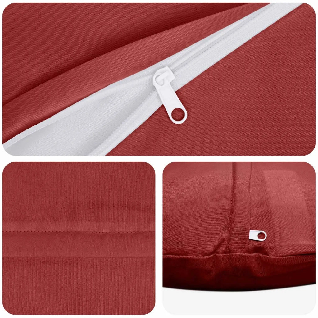 Federa 6 pcs HEERLEN Rosso Vino Ø 50 cm Poliestere 922696