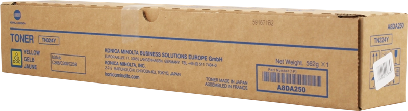 ORIGINAL Konica Minolta toner giallo A8DA250 TN324Y ~26000 Seiten