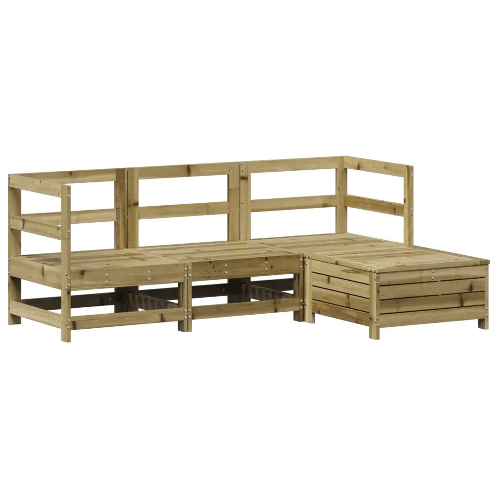 Set Divani da Giardino 4 pz in Legno Impregnato di Pino 3250787