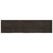 Ripiano Marrone Scuro 200x50x(2-6) cm Massello Rovere Trattato 363849
