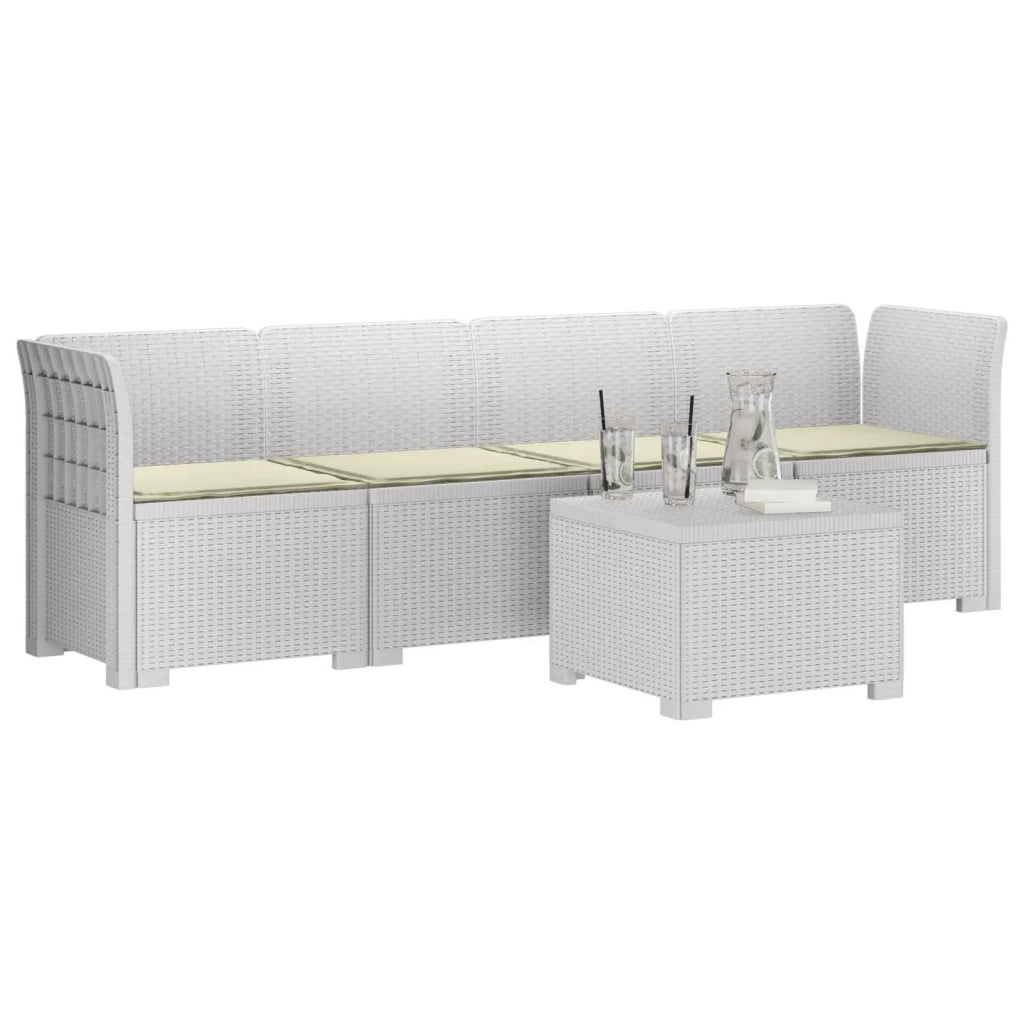 Divano da Giardino a 4 Posti con Cuscini in Stile Rattan PP 3443862